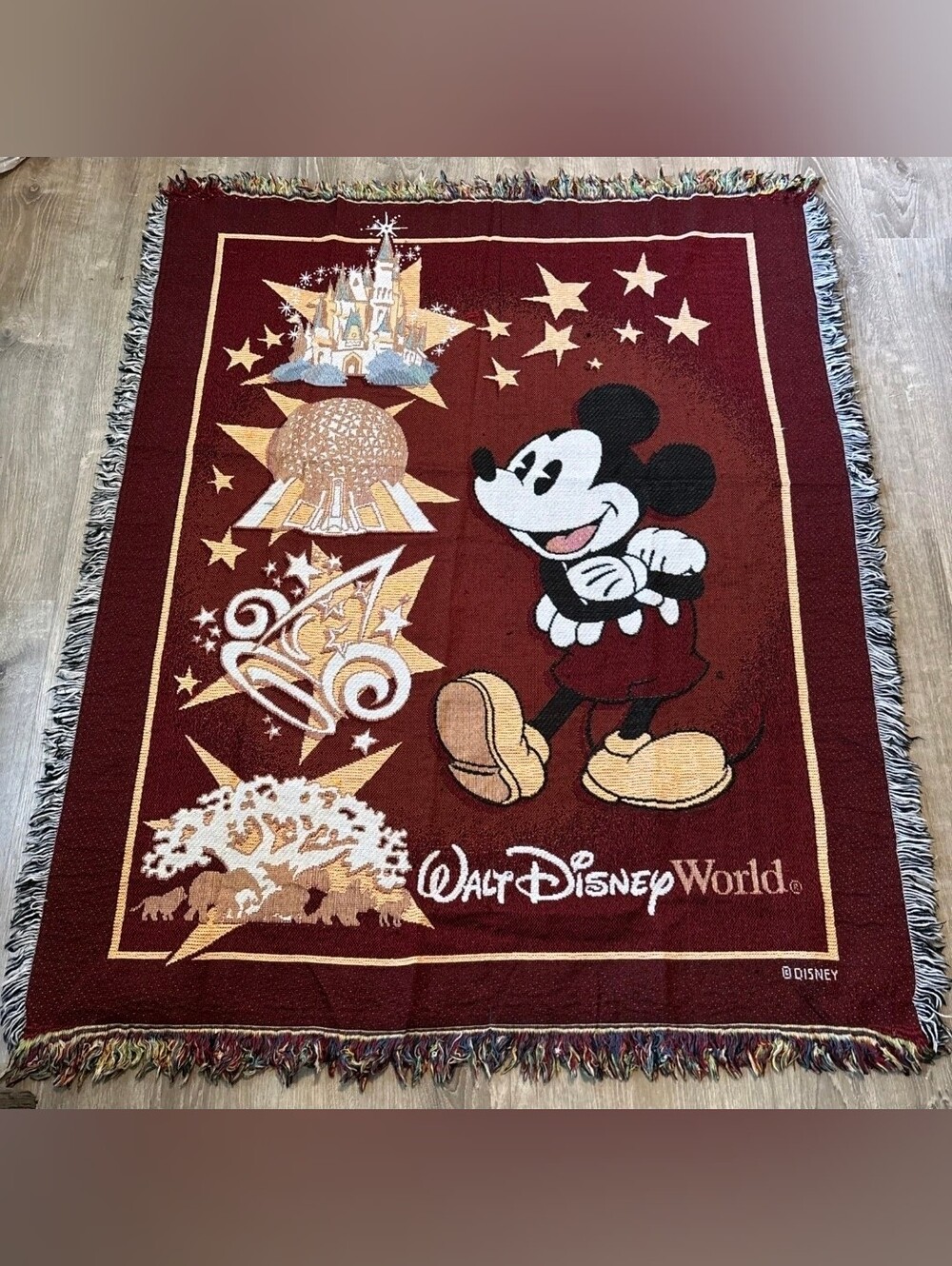 Disney Mickey Mouse Woven Throw Tapestry